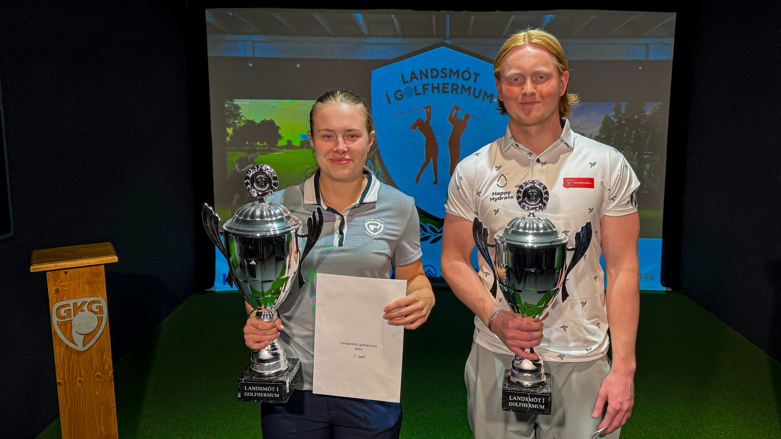 Sara Íslandsmeistari í golfhermum 2024