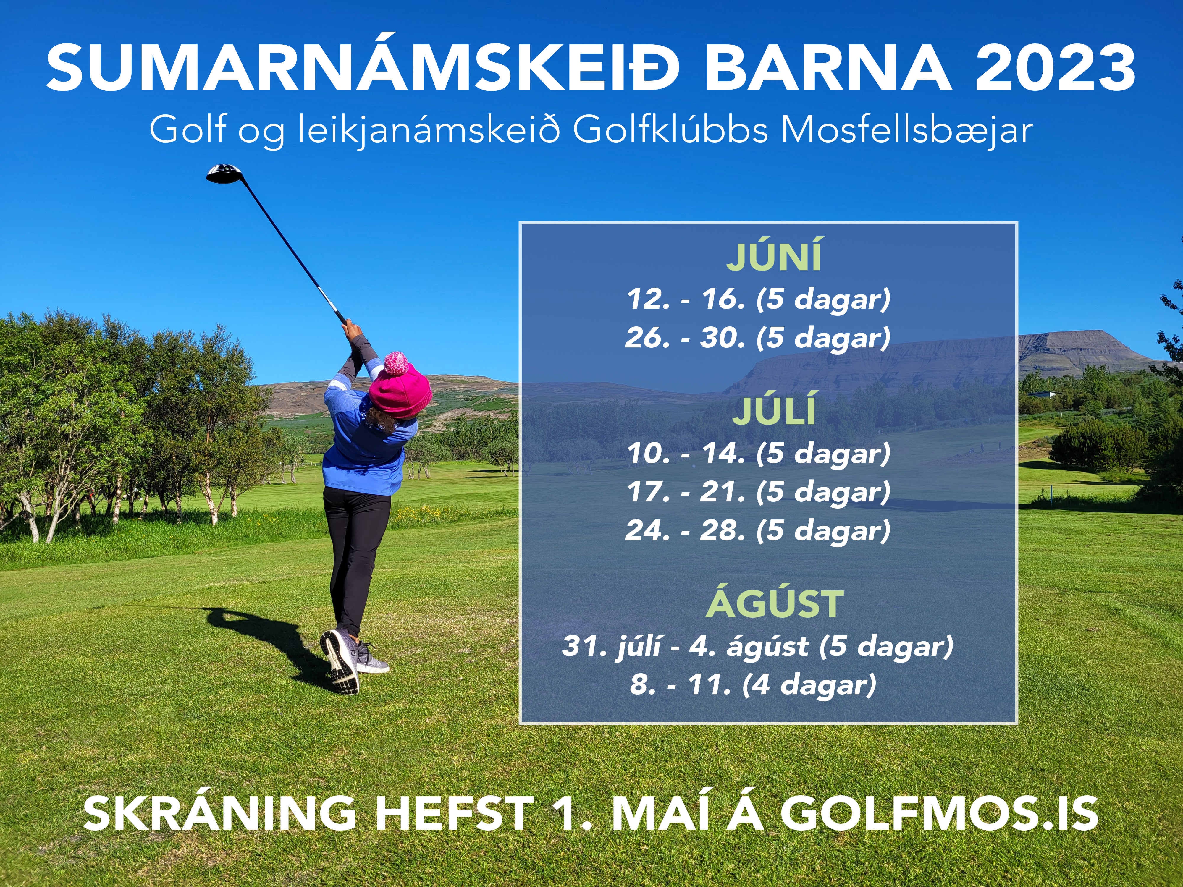 Sumarnámskeið barna - skráning hafin